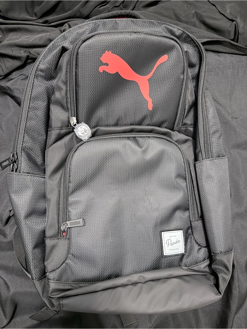 Puma Black Limited Edition Panda Express Backpack with Red Puma logo